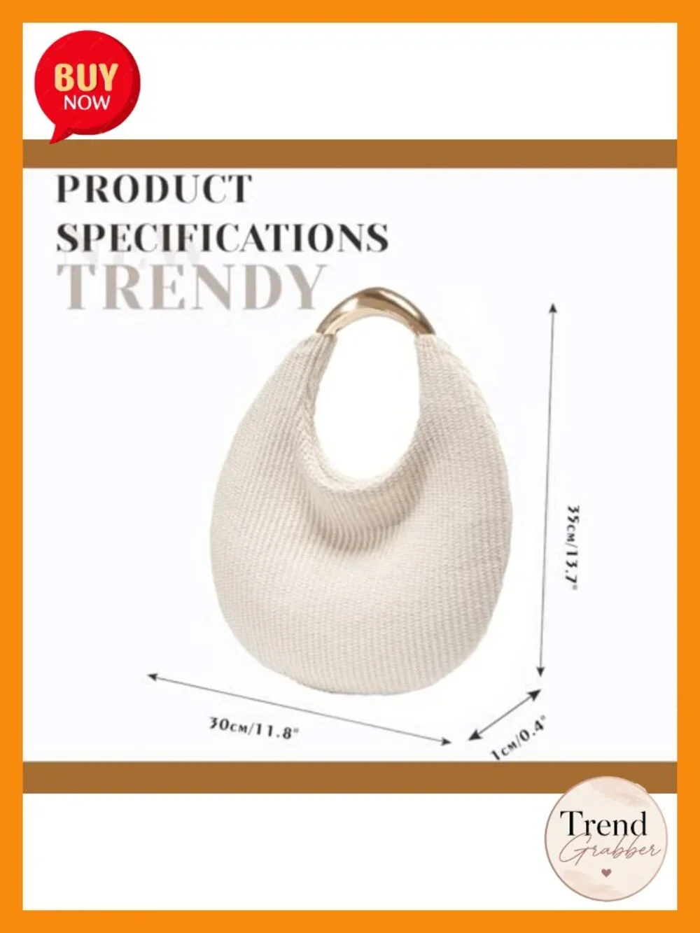 Straw Crescent Hobo Tote - Handmade Woven Shoulder Bag